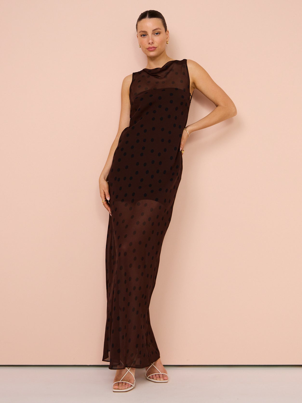 Bec & Bridge Turner Boatneck Maxi Dress in Chocolate/Black Coco & Lola Bec & Bridge Turner Boatneck Maxi Dress in Chocolate/Black Coco & Lola