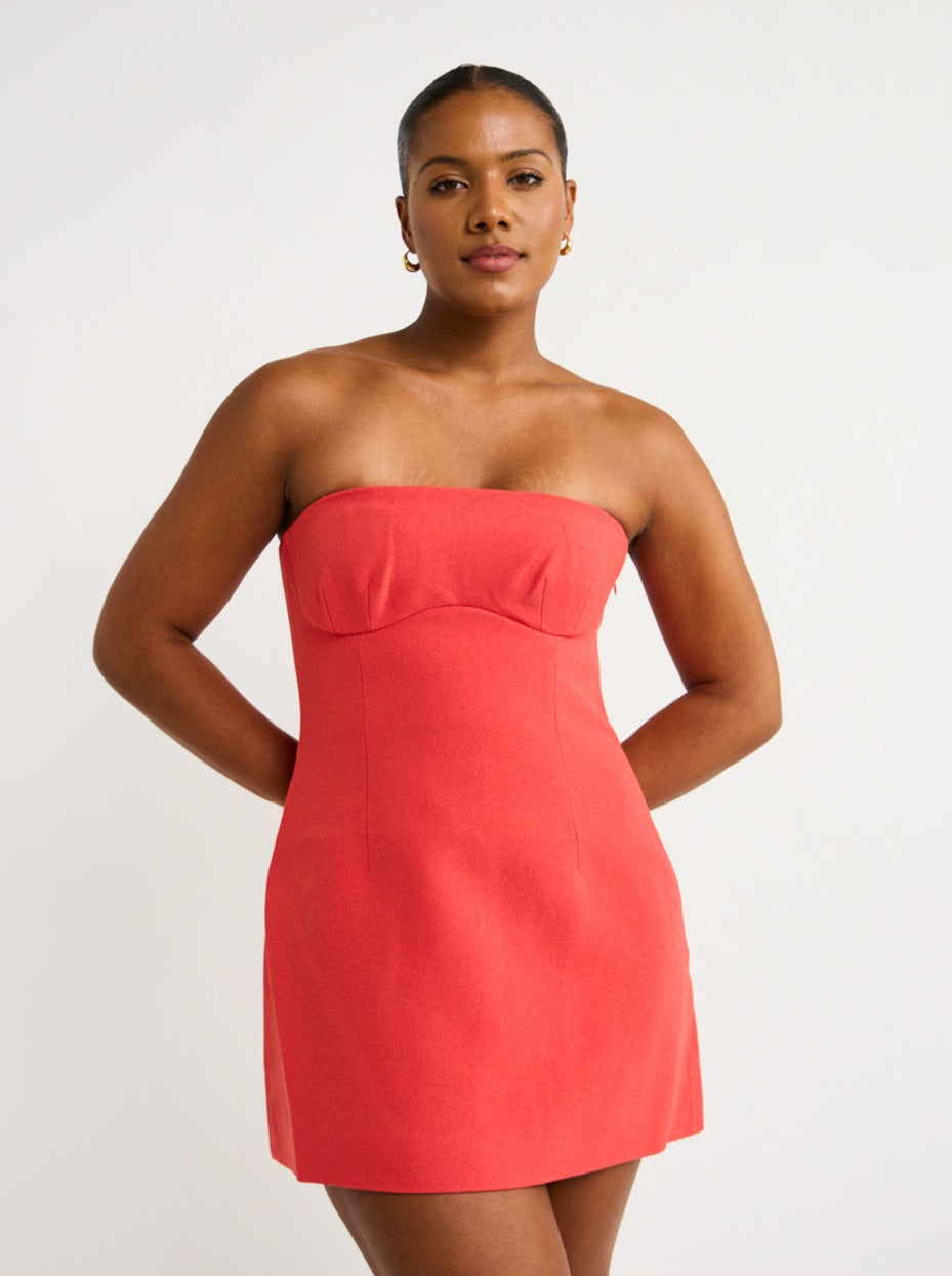 Sir Sperri Sculptured Mini Dress in Red Coco & Lola Sir Sperri Sculptured Mini Dress in Red Coco & Lola