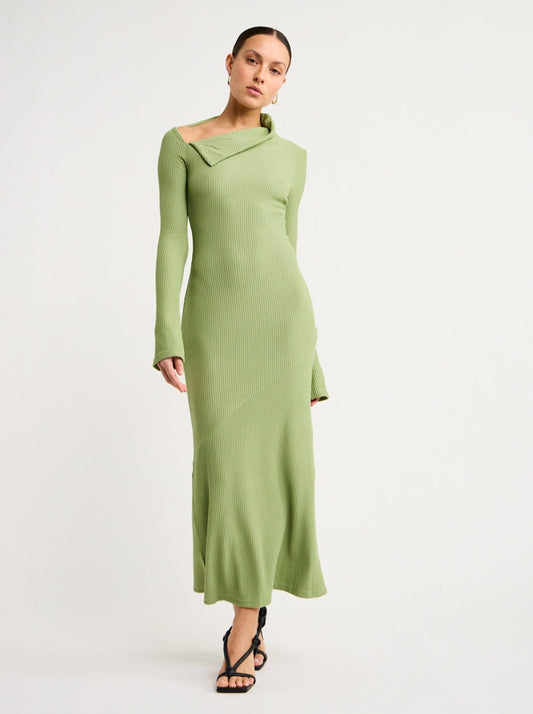 Tojha Delia Dress in Aloe Green