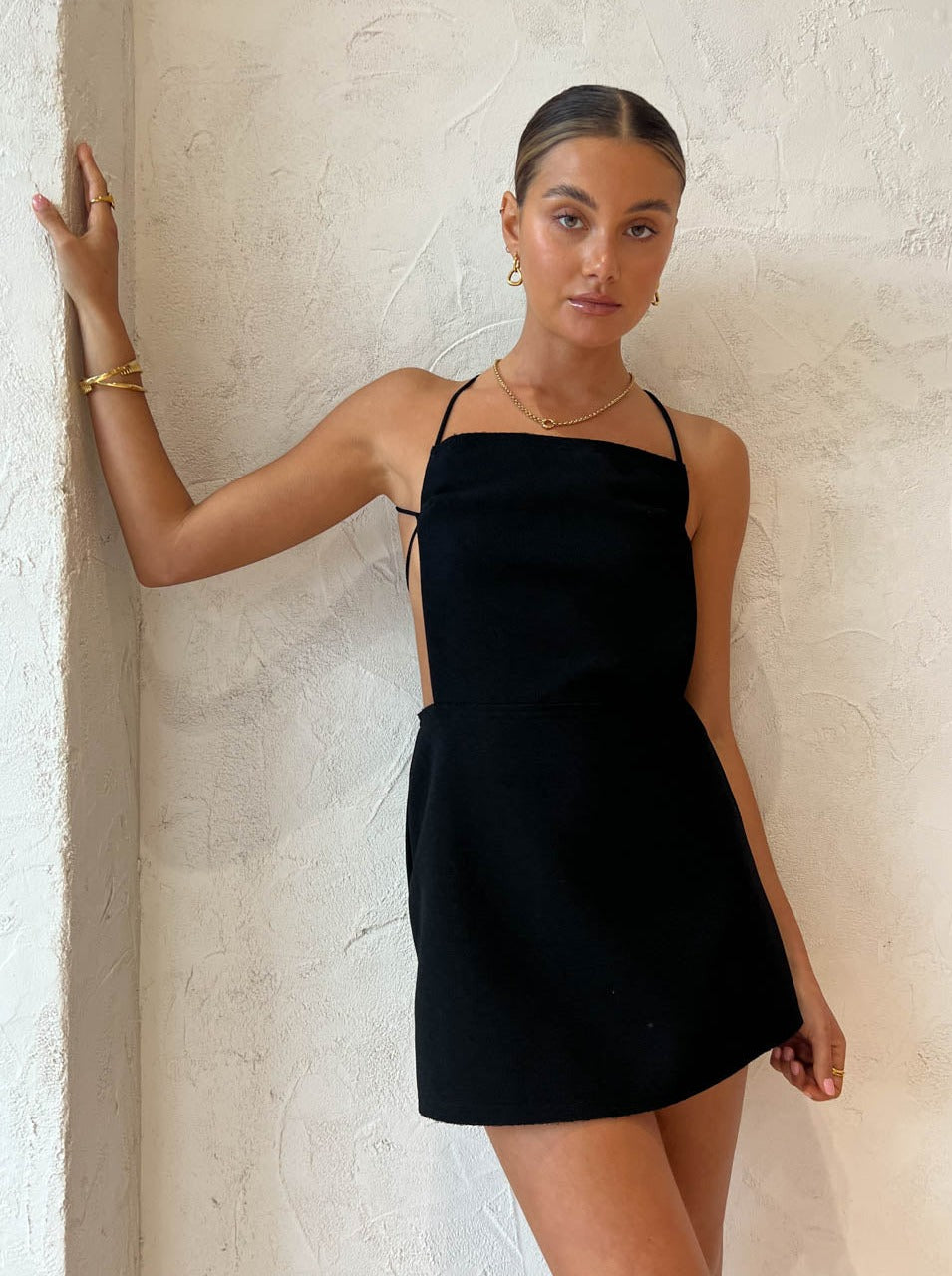 Bec and Bridge Alanis Apron Mini Dress in Black Coco & Lola Bec and Bridge Alanis Apron Mini Dress in Black Coco & Lola