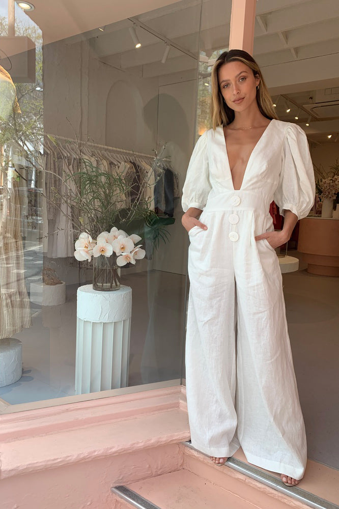 Amarie Tencel Linen Jumpsuit Coral main image 0
