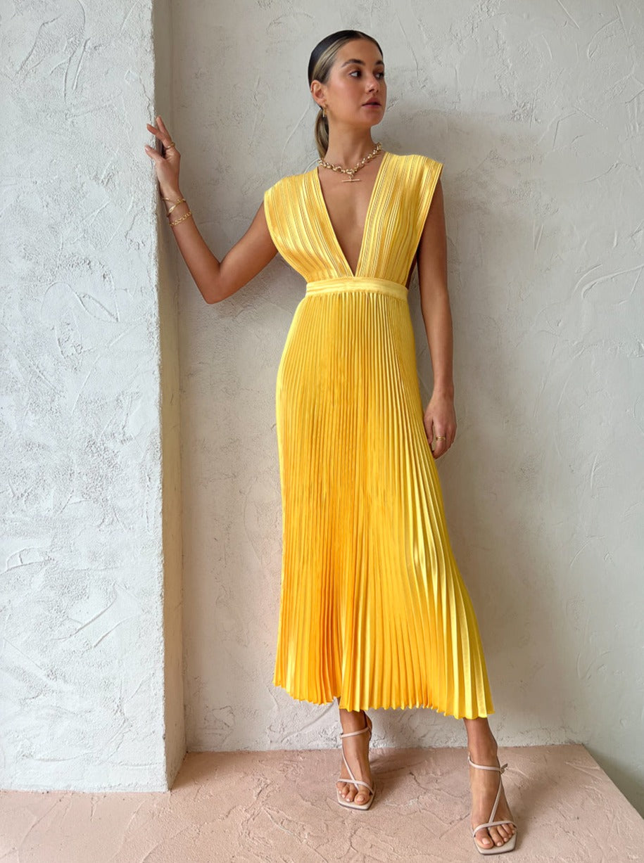 Lidee Gala Gown in Canary – Coco & Lola