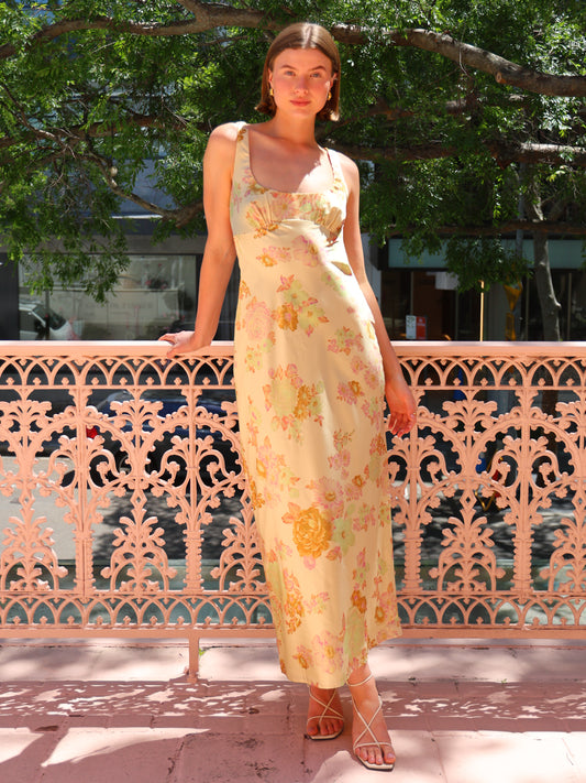 Ownley Andrea Midi Dress in Citrus Floral