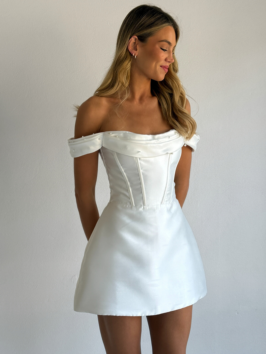 Arley Juliette Mini Dress in Ivory