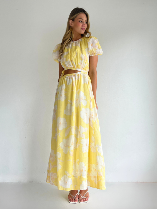 By Nicola Amarilla Maxi Dress in Amarilla Flor