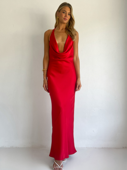 By Nicola Lucia Maxi Dress in Red