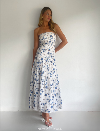 Faithfull The Brand Citara Long Sleeve Maxi Dress in Cocoa Coco & Lola Faithfull The Brand Citara Long Sleeve Maxi Dress in Cocoa Coco & Lola