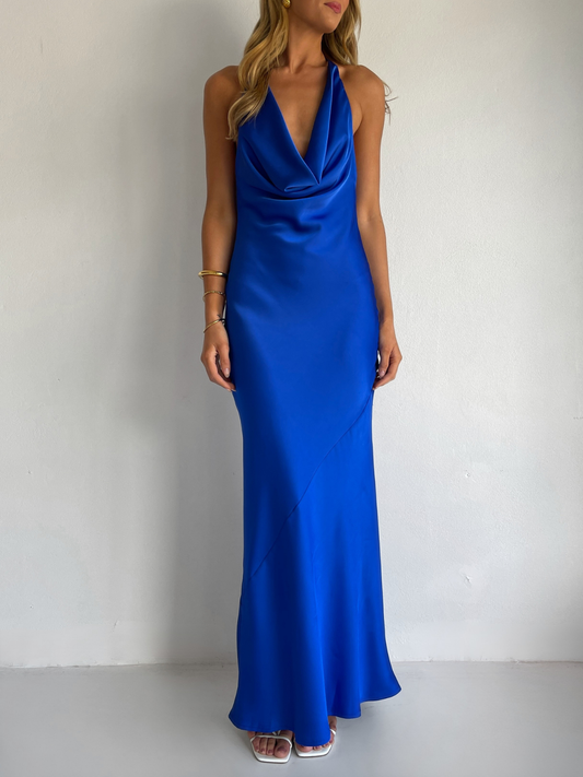 By Nicola Lucia Maxi Dress in Cobalt