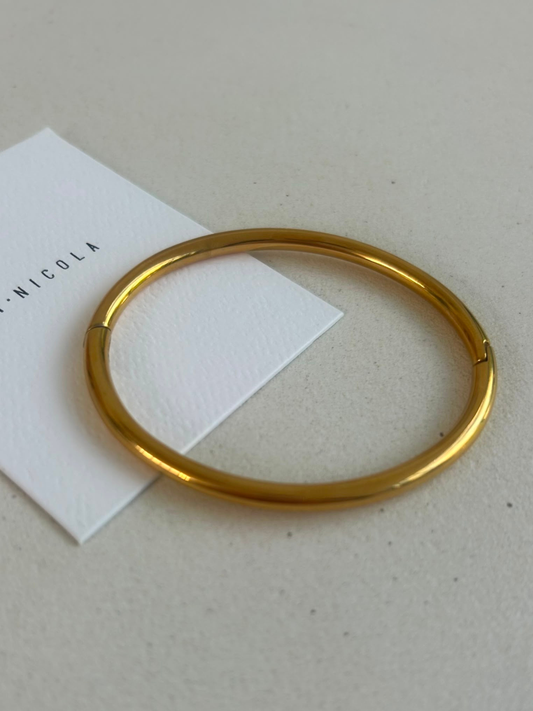 By Nicola Willow Bangle in Gold