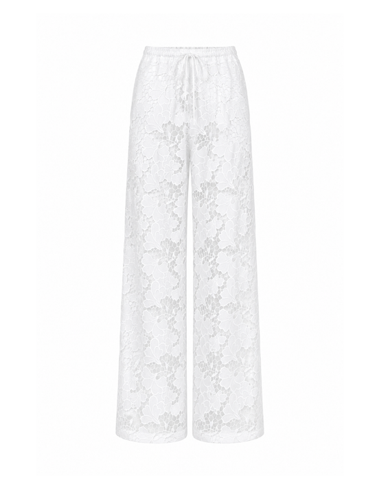 By Nicola Romily Pant in White Lace