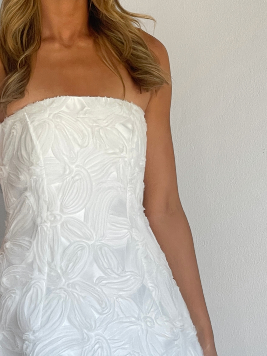 Arley Eva Mini Dress in Ivory