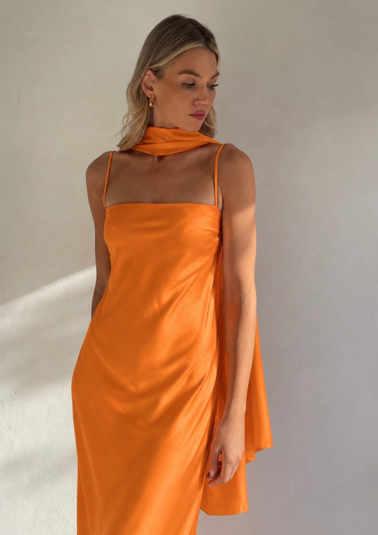 By Nicola Maisie Maxi Dress in Tangelo