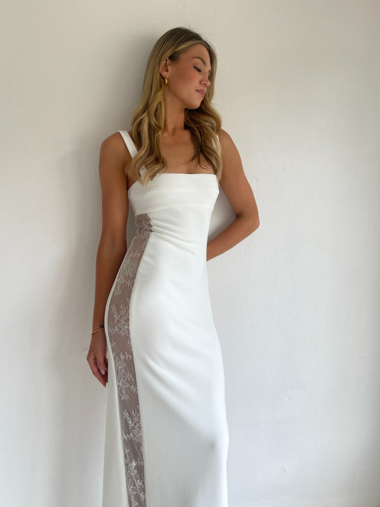 Arley Harper Midi Dress in Ivory