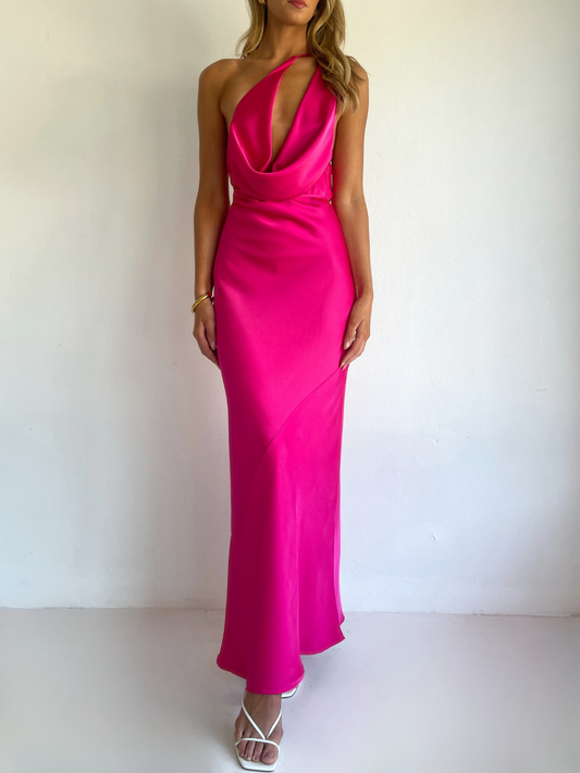 By Nicola Lucia Maxi Dress in Fuschia
