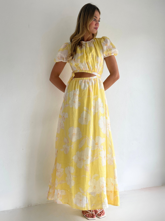 By Nicola Amarilla Maxi Dress in Amarilla Flor