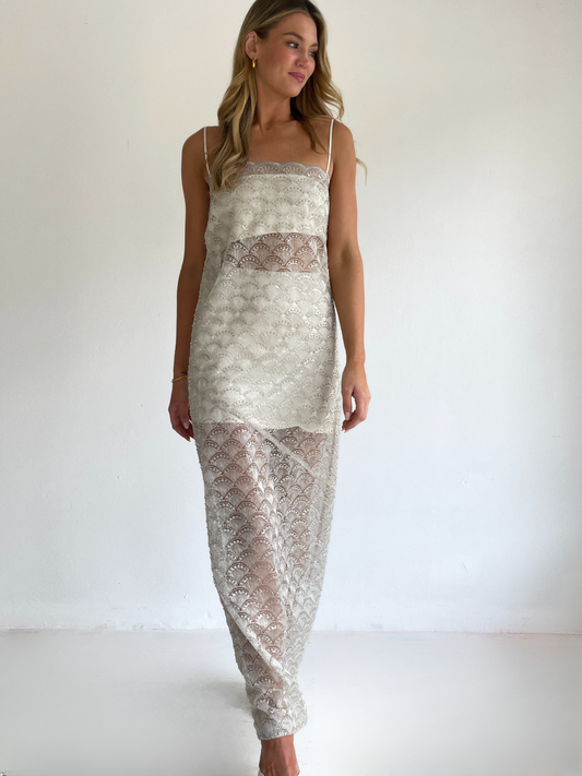 Arley Everly Maxi Dress in Champagne