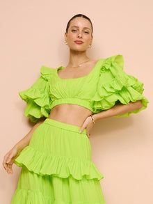 Acler Ramona Top in Citron