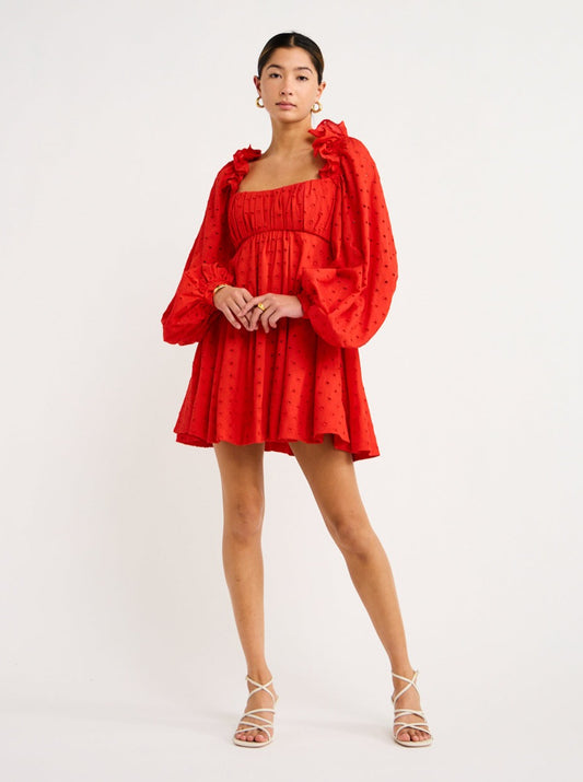 Acler Beverly Dress in Scarlet