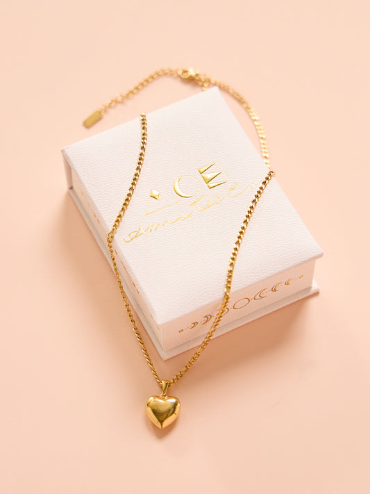 Arms of Eve Rose Heart Necklace in Gold
