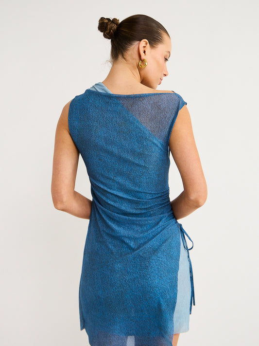 Bec and Bridge Hayden Asym Mini Dress in Spliced Denim Coco & Lola Bec and Bridge Hayden Asym Mini Dress in Spliced Denim Coco & Lola