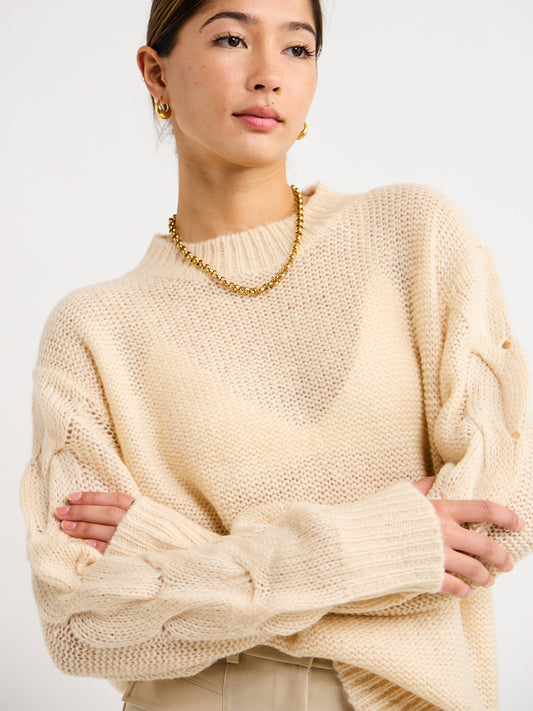 Bec and Bridge Marion Knit Jumper in Oatmeal