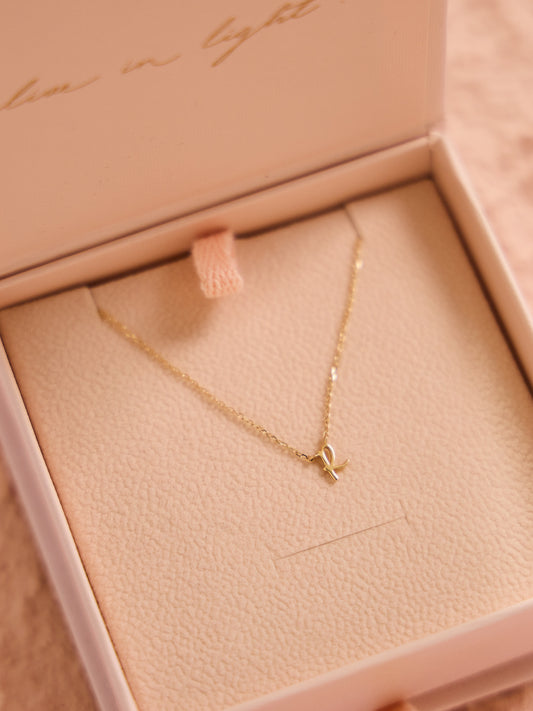 By Charlotte 14k Gold Love R Necklace in Gold