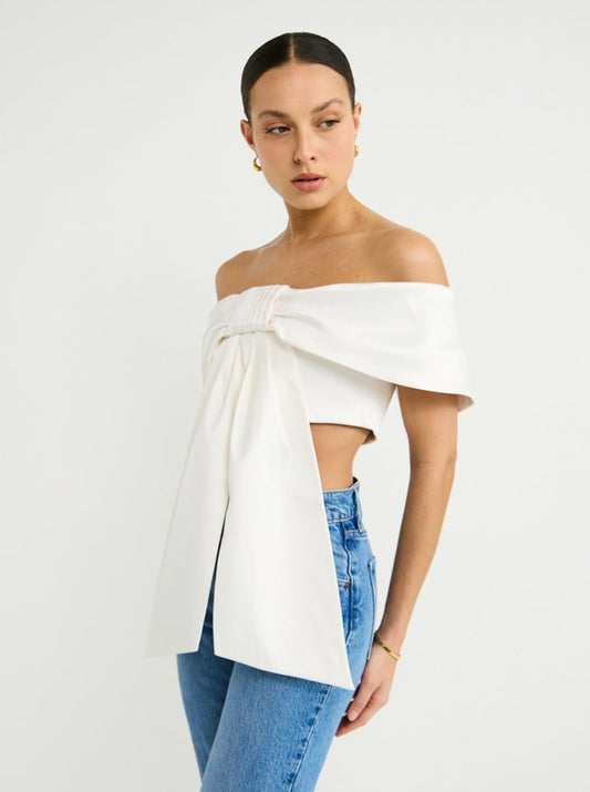 By Johnny Bettina Bow Top in Ivory