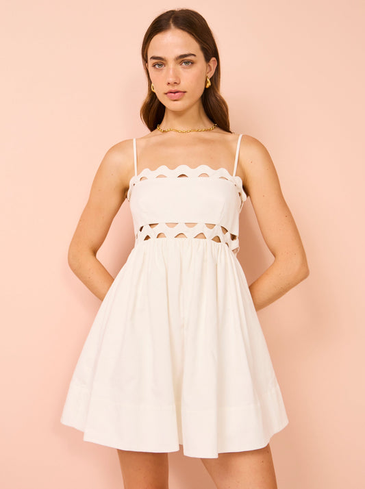 Clea Kalina Mini Dress in White