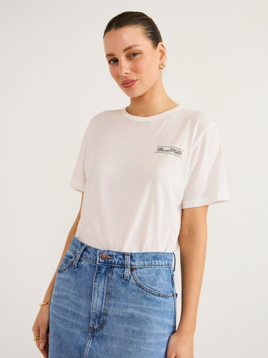 Camilla and Marc Darcy Lightweight Logo Tee in Soft White