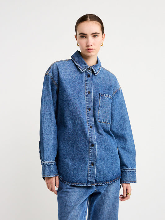 Camilla and Marc Rosemary Overshirt in Classic Blue