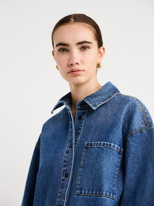 Camilla and Marc Rosemary Overshirt in Classic Blue