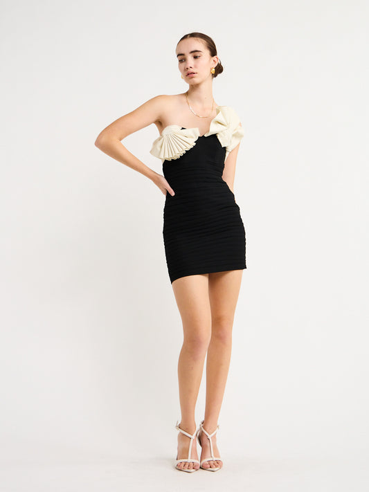 Rachel Gilbert Lavina Mini Dress in Black/White