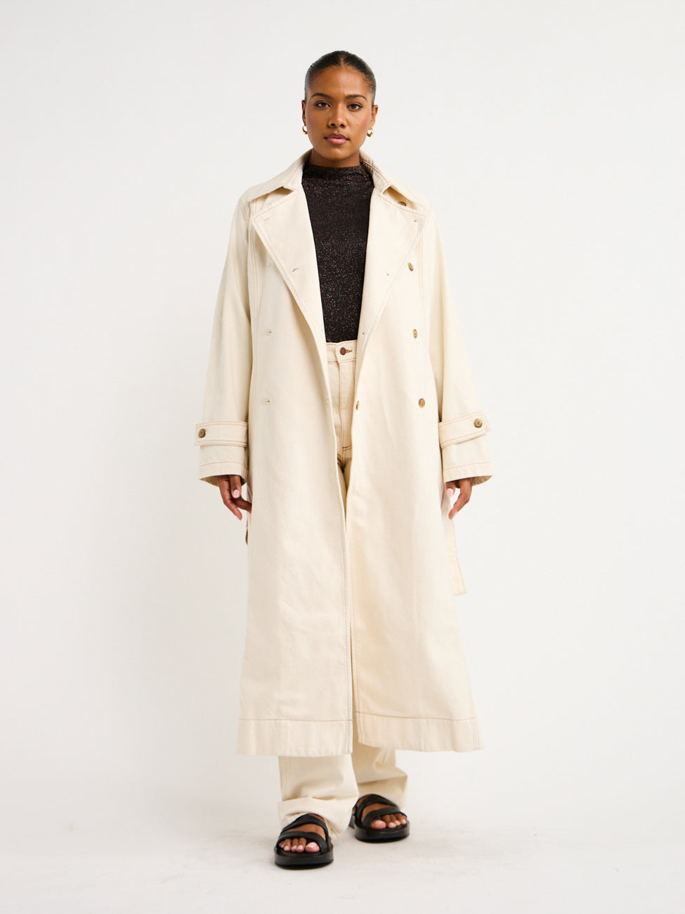 Nobody Anna Trench Coat in Ecru – Coco & Lola