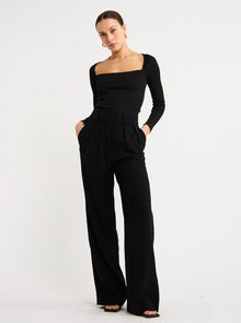 By Johnny Pleat Front Pant in Black