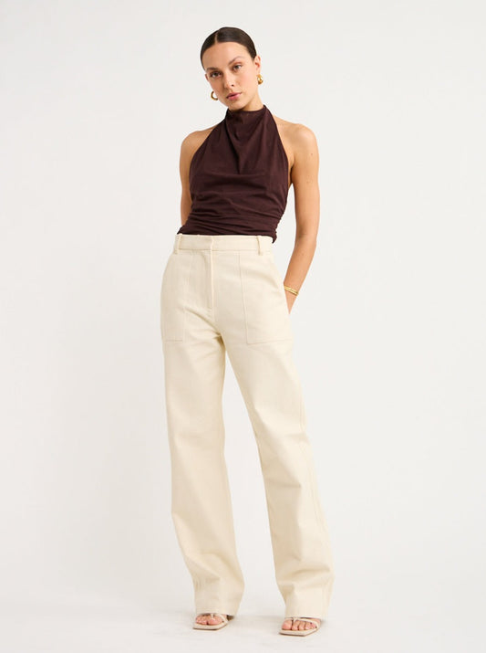Elka Collective Dalton Pant in Ivory