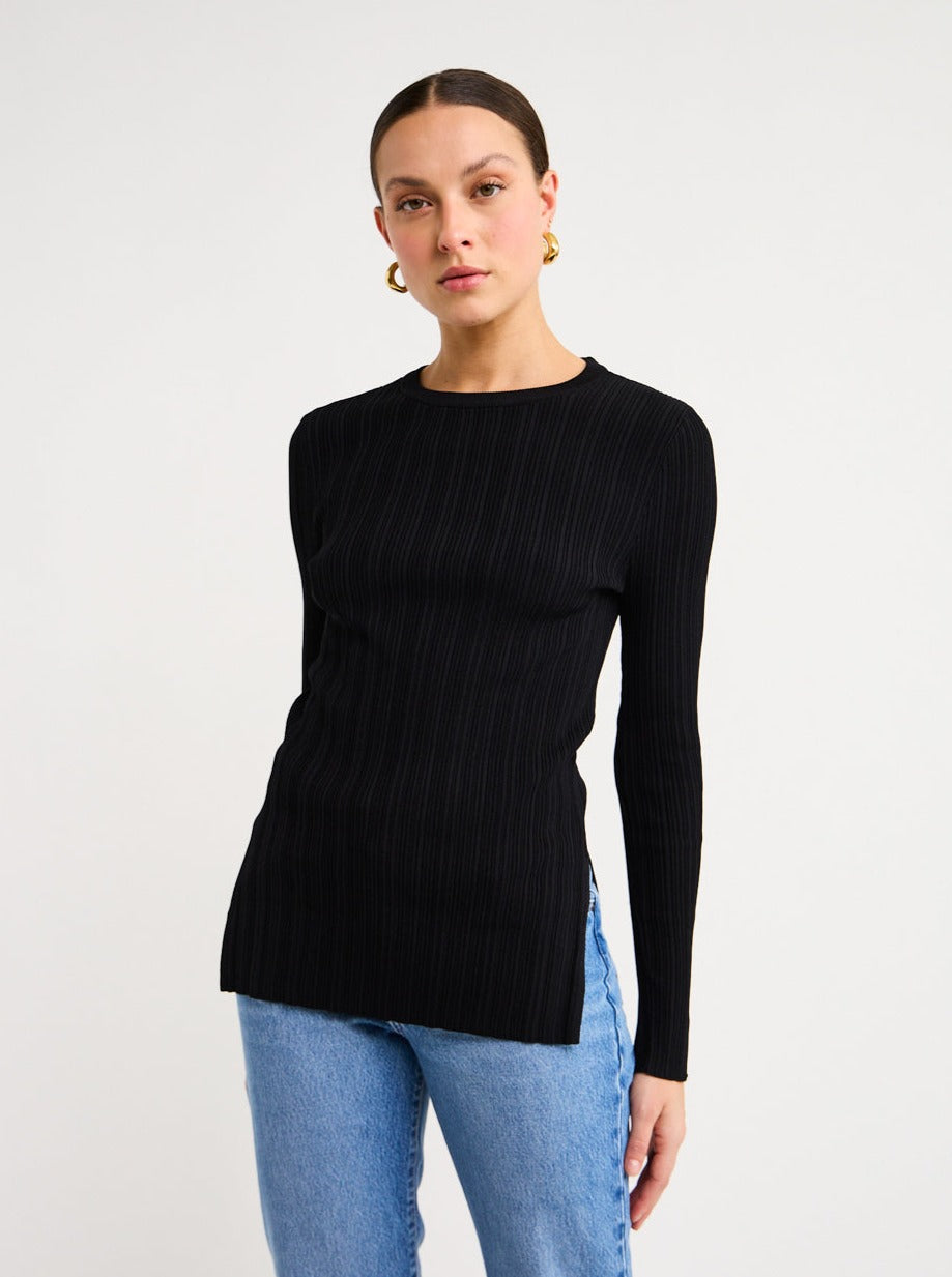 Elka Collective Roberta Knit Top in Black – Coco & Lola