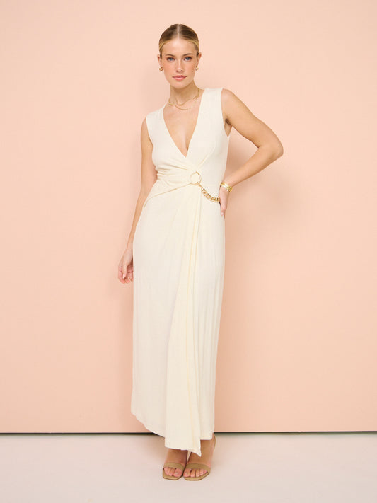 Acler Stanbro Midi Dress in Ivory