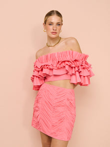 Acler Radford Skirt in Rouge