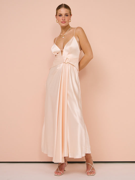 Acler Exton Maxi Dress in Pearl Pink