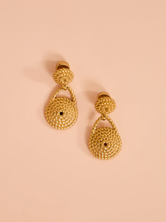 Alemais Luna Rope Earrings in Gold
