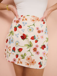 Ambra Maddalena Amelia Mini Skirt in Strawberry