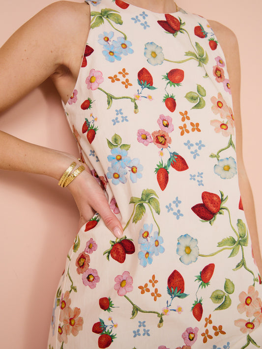 Ambra Maddalena Jacquiline Mini Dress in Strawberry