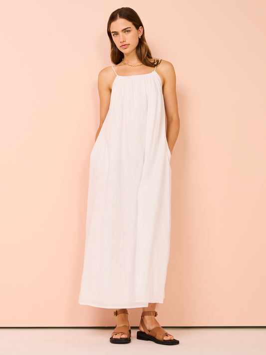 Assembly Label Rosalia Cotton Voile Maxi Dress in White