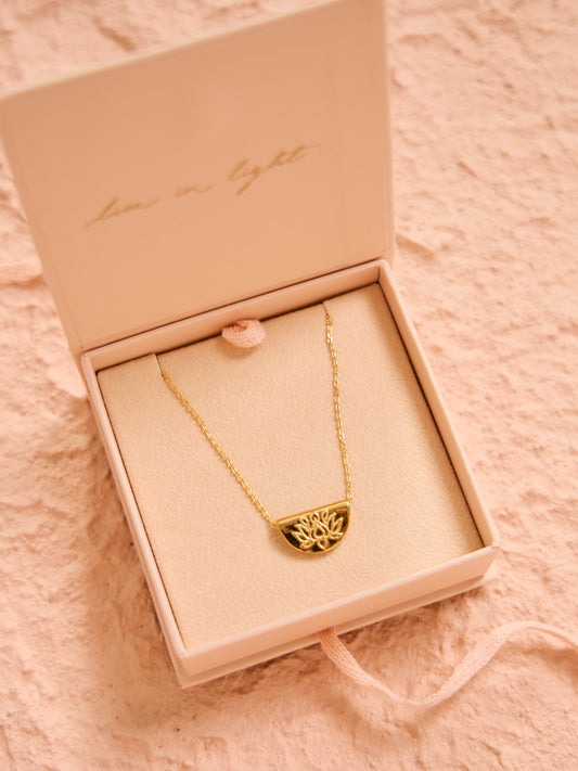By Charlotte Lotus Short Necklace in 18k Gold Vermeil