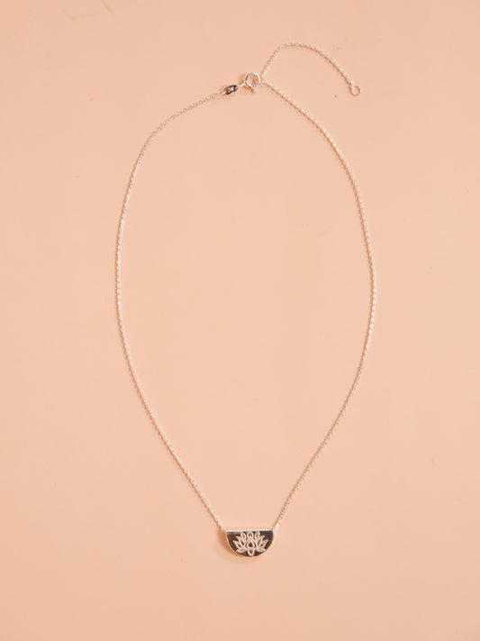 By Charlotte Lotus Short Necklace in Sterling Silver