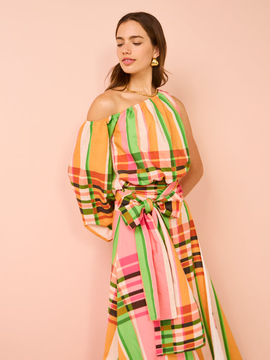 By Nicola Rosa Maxi Dress in Holiday Plaid