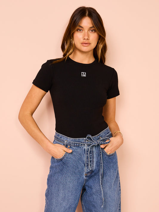 Camilla and Marc Nora Fitted Tee in Black