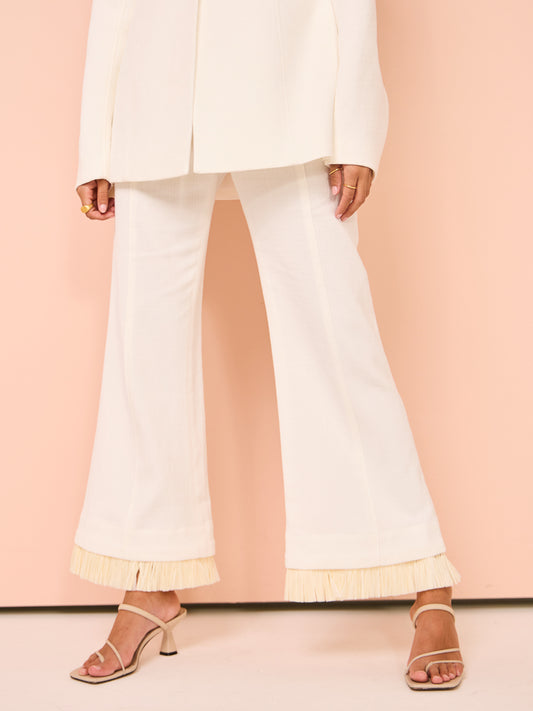 Clea Park Trouser in Off White
