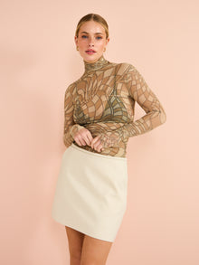 Camilla and Marc Armand Mini Skirt in Oat Marle