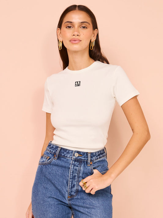 Camilla & Marc Nora Fitted Tee in Soft White